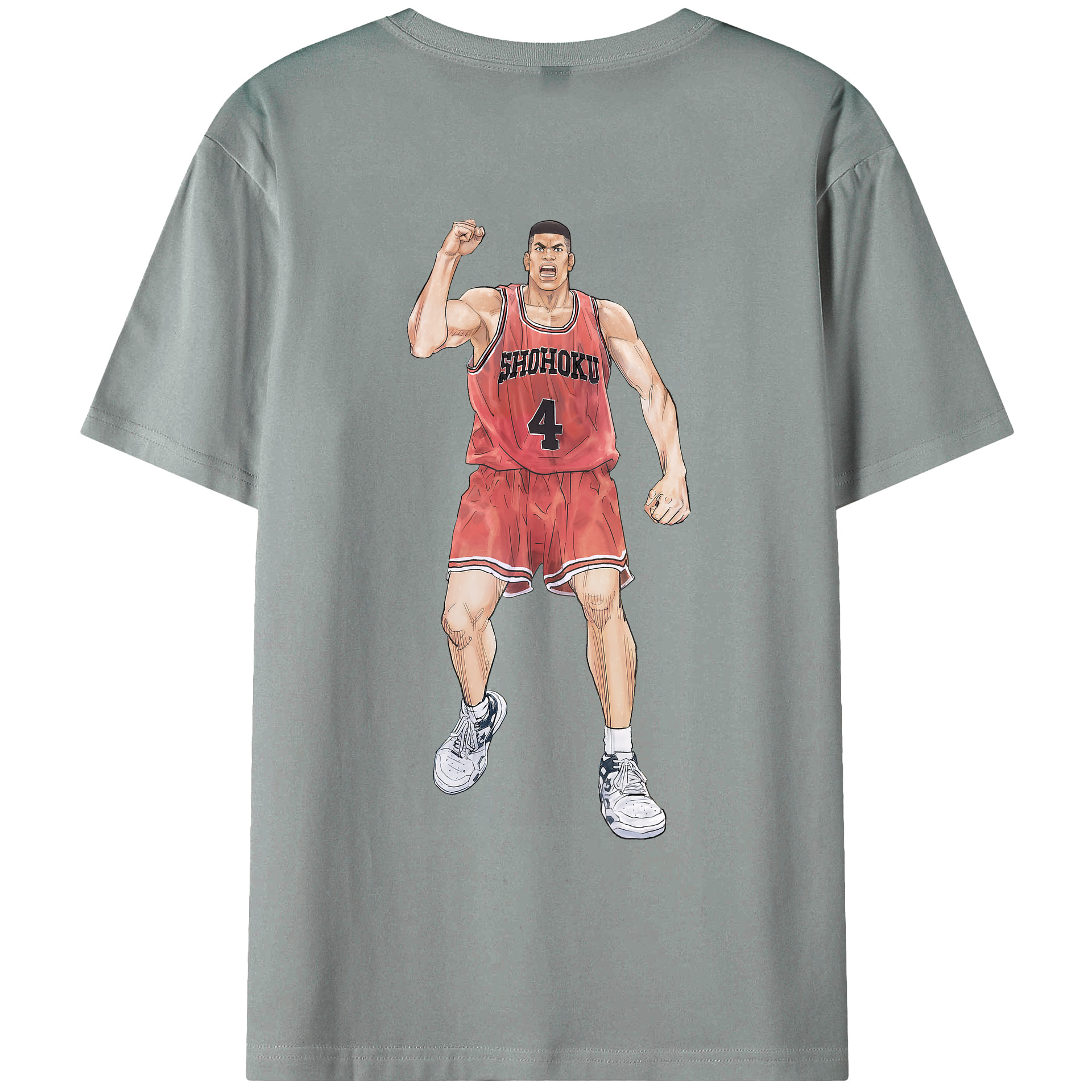 （画像用） SLAM DUNK／スラムダンク 綿100％ メンズ半袖Tシャツ（バックプリント） 通気性